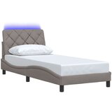  Posteljni okvir z LED brez vzmetnice Taupe 90x190cm Tkanina, (21791175) | Shoptok.si