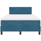 vidaXL Postelja s vzmetnico Temno modra 120x200 cm Žamet, (22052755) | Shoptok.si