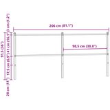  Zamjensko uzglavlje smeđa boja hrasta 200 cm konstruirano drvo i čelik | shoptok.hr