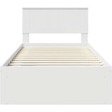 Okvir za krevet Bijelo 100 x 200 cm Čvrsto borovo drvo | shoptok.hr