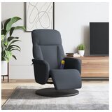 vidaXL Masažni naslanjač z oporo za noge temno sivo žamet | Shoptok.si