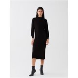 LC Waikiki Women's Knitwear Dress With Half Turtleneck Long Sleeved Straight Cene