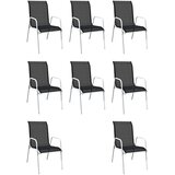  9-dijelni vrtni blagovaonski set čelični crni | shoptok.hr