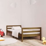  Posteljni okvir medeno rjav 75x190 cm trdna borovina, (20650871) Cene
