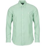 Polo Ralph Lauren Srajce z dolgimi rokavi CHEMISE AJUSTEE CUSTOM FIT EN POPELINE RAYEE Kaki Cene