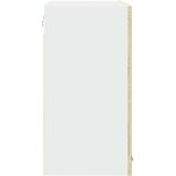 Viseći stakleni ormarić "Lyon" hrast Sonoma 80x31x60 cm Konstruirano drvo | Eponuda.com