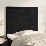 vidaXL Posteljno vzglavje 2 kosa črn 80x5x78/88 cm žamet Cene
