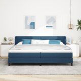  Postelja s vzmetnico Modra 200x200 cm Tkanina, (22051537) | Shoptok.si
