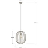  Luster na sajli OVELLA 1xE27/15W/230V prečnik 34 cm siva | Eponuda.com