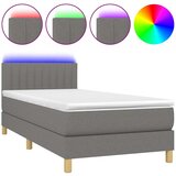  Krevet box spring s madracem LED tamnosivi 100x200 cm tkanina | shoptok.hr
