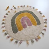 Nattiot Krem periv/ručno rađen pamučan dječji tepih ø110 cm Rainbow Moss – | shoptok.hr
