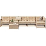 vidaXL 7-dijelni set vrtnih sofa od masivne borovine Cijene