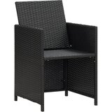 Maison Chic Vrtni stoli - Stol za vrt 2 kosa z blazinami in vzglavniki poli ratan črni JS1391, (21878750) | Shoptok.si
