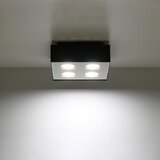 Nice Lamps Crna stropna svjetiljka s metalnim sjenilom 24x24 cm Hydra – | shoptok.hr