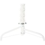 vidaXL Ozka umetna polovična novoletna jelka s stojalom bela 210 cm | Shoptok.si