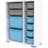 Hanah home Višenamjenska komoda Zen 2D2K6U, 69,5 x83 x30 cm, Bijelo-plavo-siva | Eponuda.ba