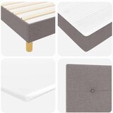 Box spring krevet Sivo-smeđa 200 x 200 cm tkanina - Sivo-smeđa 200 x 200 cm S gumbima | shoptok.hr