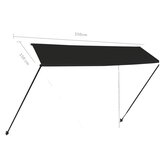 Tenda na uvlačenje s LED svjetlima 350 x 150 cm antracit | shoptok.hr