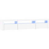 Maison Chic TV omarica - TV stojalo - Televizijska omarica z LED lučkami bela 195x35x40 cm, (21698828) Cene