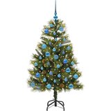 vidaXL Umjetno zložljivo božićno drevo s stožci Zelena 150 cm | Shoptok.si