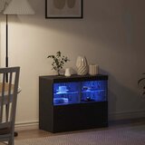  LED komoda Crna 81 x 37 x 66,5 cm Konstruirano drvo | shoptok.hr