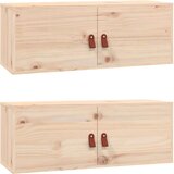  Zidni ormarići 2 kom 80 x 30 x 30 cm od masivne borovine | shoptok.hr