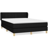 Maison Chic Box spring postelja - Vzmetna postelja z vzmetnico črna 140x200 cm blago SL20762, (21881045) | Shoptok.si