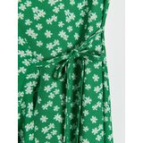 Sinsay Mini haljina na preklop s volanom u cvjetnom uzorku | shoptok.hr