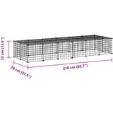  Kavez za ljubimce s 28 panela i vratima crni 35 x 35 cm čelični | shoptok.hr