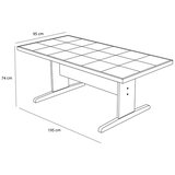 Hübsch Blagovaonski stol u dekoru hrasta 95x195 cm Skak – | shoptok.hr