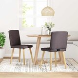 Maison Chic Jedilni stoli - Vzorci stoli 2 kosa temno rjavo blago A508, (22032086) | Shoptok.si
