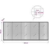  Gabion s žicom debljine 3,5 mm i mrežom 5x2,5 cm 250x20x100 cm | shoptok.hr