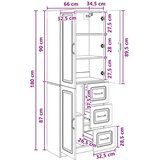  Set ormara 2 kom. Dimljeni hrast Konstruirano drvo - Dimljeni hrast | shoptok.hr