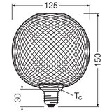 Osram led sijalica decor flat G125 E27/3,5W/230V 2700K crna | Eponuda.com