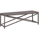 vidaXL Vrtna klop 120 cm poli ratan siva Cene
