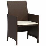  3-dijelni bistro set s jastucima smeđi od poliratana | shoptok.hr