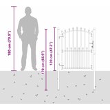  Vrata ograde s bodljama EMMEN 150 x 100 cm | shoptok.hr