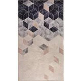 Temno modra-kremna pralna preproga 180x120 cm - Vitaus