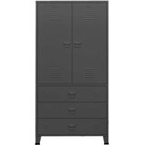 vidaXL Garderobna omara antracitna 90x50x180 cm kovina | Shoptok.si