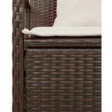 vidaXL vrtna klop za shranjevanje z blazino brown poly rattan | Shoptok.si