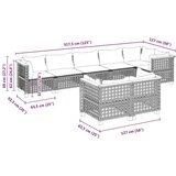  8-dijelni set vrtnih sofa od poliratana s jastucima bež | shoptok.hr