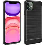 AVIZAR Zašcitna torbica Carbon Design z brušenim ucinkom, silikonski gel - crna str. Apple iPhone 11, (20599528) Cene