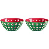 guzzini Komplet 2 skled Ø12 cm LE MURRINE - Emerald Green/White/Red Cene