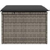  Vrtni tabure s jastukom sivi 55 x 55 x 37 cm od poliratana Siva | shoptok.hr