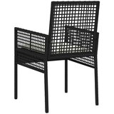  Vrtna stolica s jastukom 2 pcs Crna 55 x 53 x 85 cm poliratan | Eponuda.ba