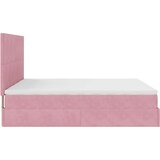 vidaXL Otomanski posteljni okvir z vzmetnicami roza 160x200cm žamet, (21610017) | Shoptok.si