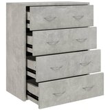  Komoda s 4 ladice 60 x 30,5 x 71 cm siva boja betona | shoptok.hr