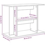 Stalak za akvarij dimljeni hrast 80x35x60 cm inženjersko drvo | shoptok.hr