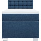 vidaXL Box spring postelja z vzmetnico modra 80x200 cm blago | Shoptok.si