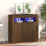 vidaXL komoda s led svjetlima boja smeđeg hrasta 80 x 35 x 75 cm Cijene